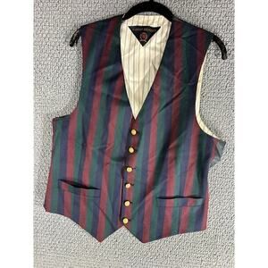 Tommy Hilfiger Striped 6 Button Waistcoat Suit Vest / One Size / Adjustable